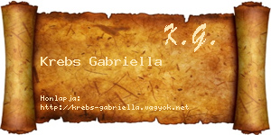 Krebs Gabriella névjegykártya